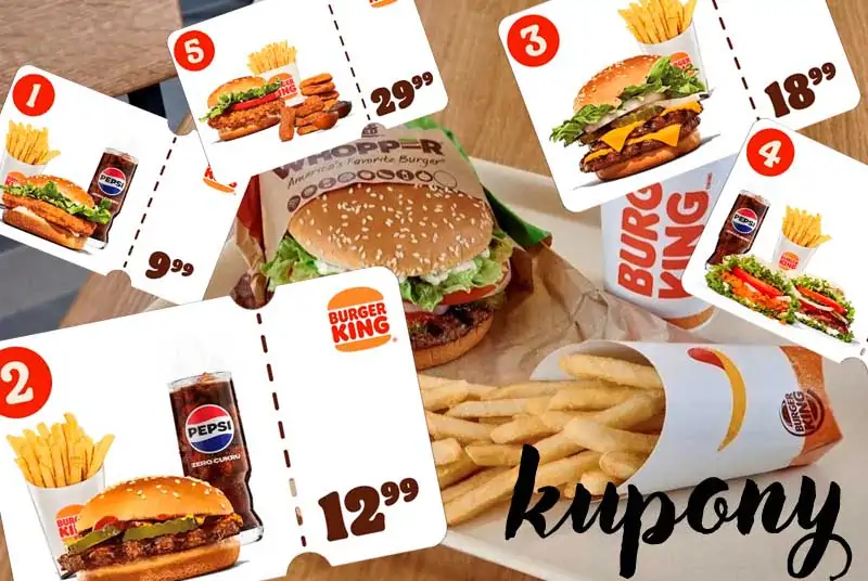 Burger King kupony - na menu